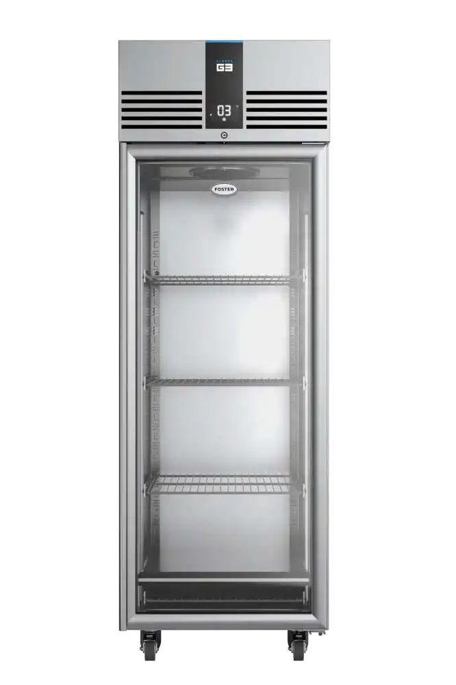 Gray Foster EP700G/41-438 EcoPro G3 Single Glass Door Refrigerated Upright Cabinet, 600 Litres - In Stock