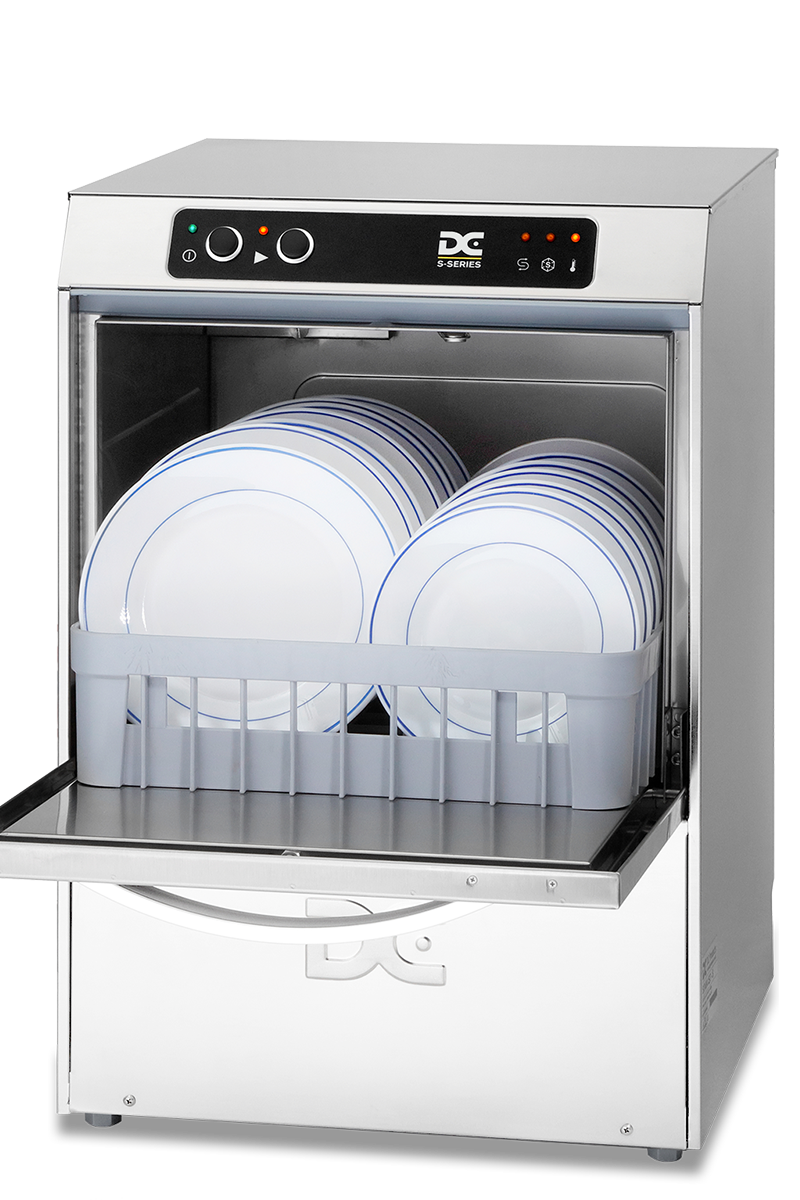 Light Gray DC SD40 Standard Range 400mm Basket Frontloading Commercial Dishwasher, 11 Plates - Contact Us For Availability