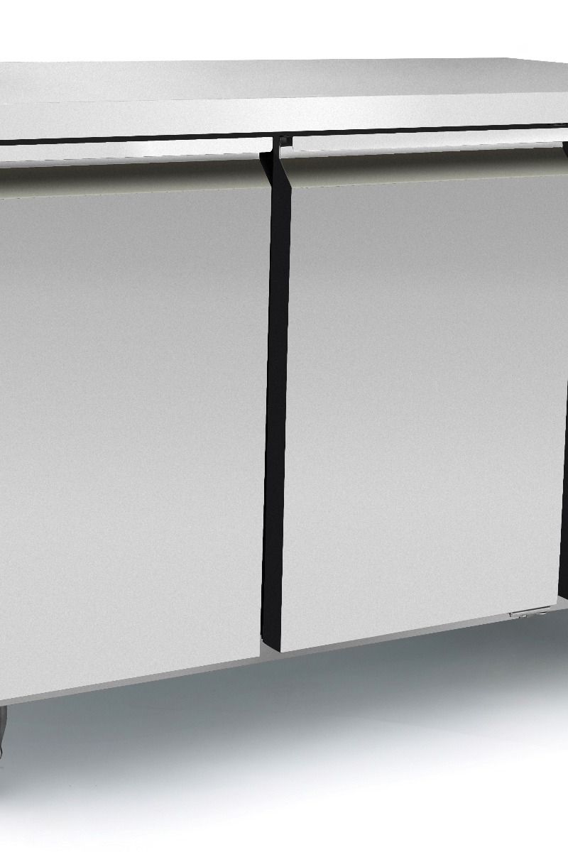 Gray Atosa EPF3422HD 2 Door Preparation Counter Fridge, 280 Litres - Contact Us For Availability