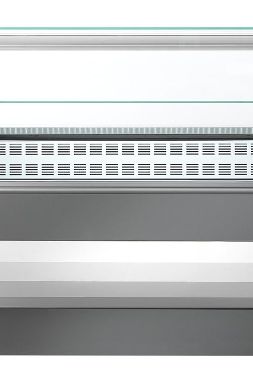 Light Gray Sterling Pro SALINA80/200VD Flat Glass Serveover Counter, 2000mm - Discontinued