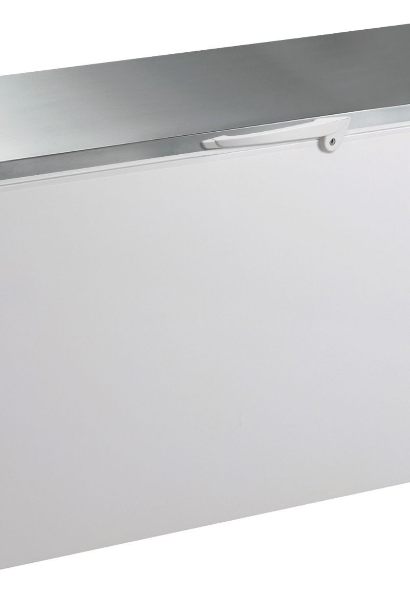 Light Gray Hoshizaki CF 61 SG UK Stainless Steel Lid White Chest Freezer, 566 Litres - Contact Us For Availability