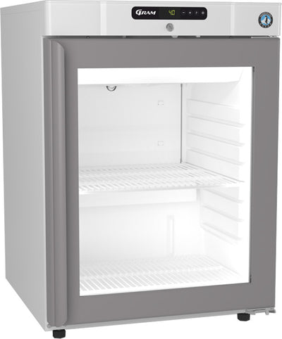 Hoshizaki Compact KG220 L-DR G U Glass Single Door White Undercounter Display Fridge, 123 Litres - Contact Us For Availability