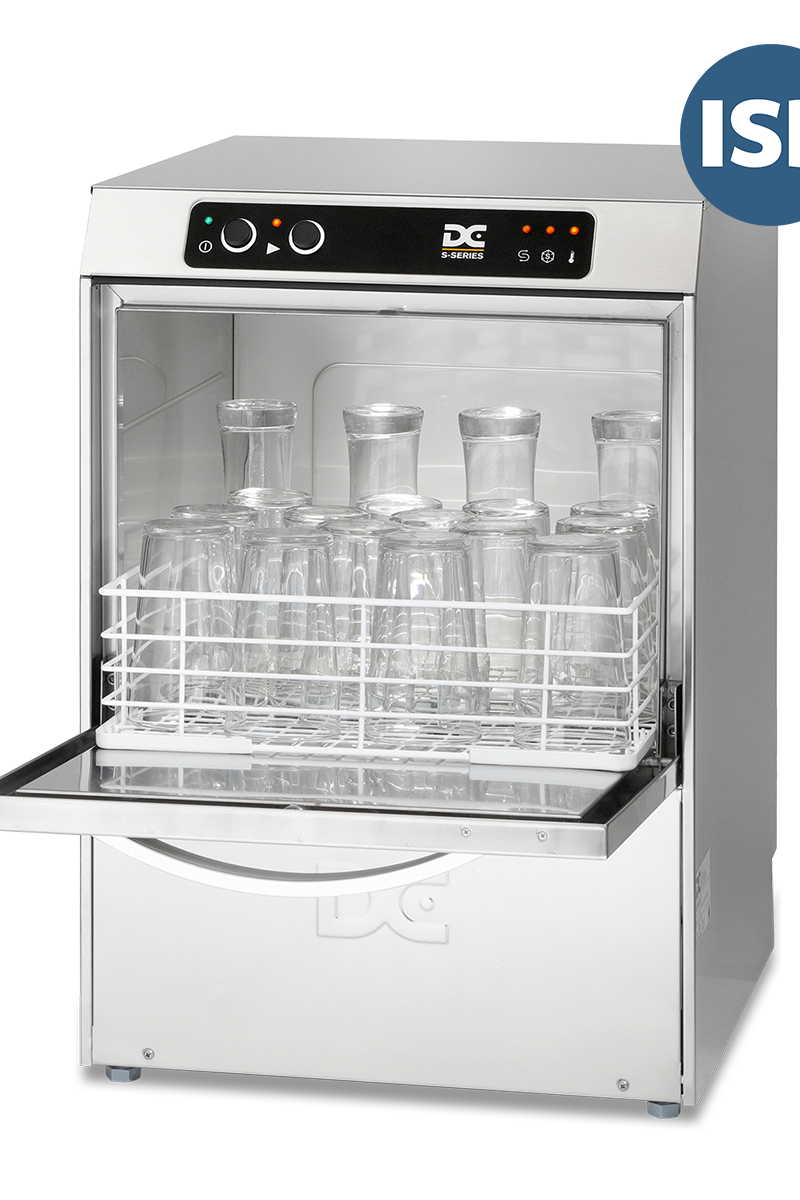 Light Gray DC SGP40ISD Standard Range 400mm Basket Frontloading Commercial Glasswasher with Integral Water Softener & Drain Pump, 18 Pint Capacity - Contact Us For Availability