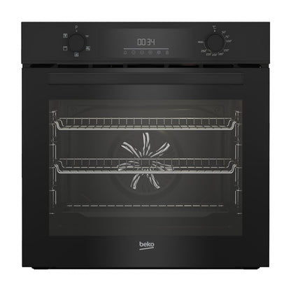 Dark Slate Gray Beko BBIF22300B Electric Fan Single Oven - Black