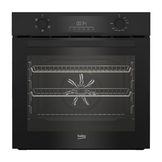 Dark Slate Gray Beko BBIF22300B Electric Fan Single Oven - Black