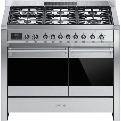Smeg Opera 100cm Dual Fuel Range Cooker - Stainless Steel