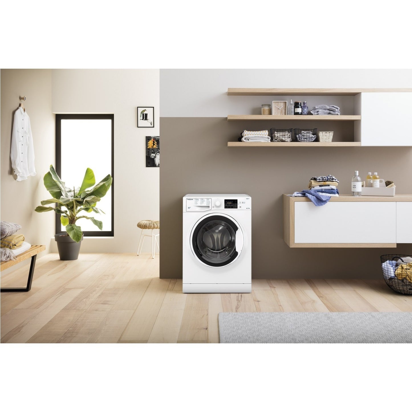 Gray Hotpoint Anti-Stain 8kg Wash 6kg Dry 1400rpm Washer Dryer - White