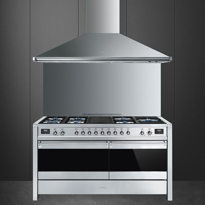 Smeg Opera 150cm Mixed Fuel Range Cooker with Electric Griddle - Stainless Steel - Core Appliances