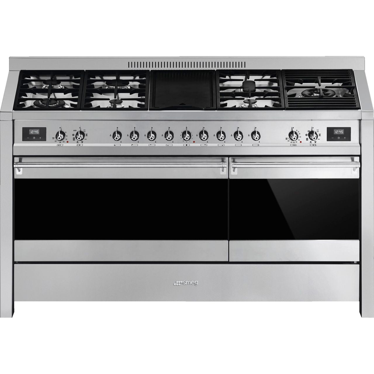 Gray SMEG Opera Cooker, Gas, Dual Cavity with Electric Griddle 1500mm