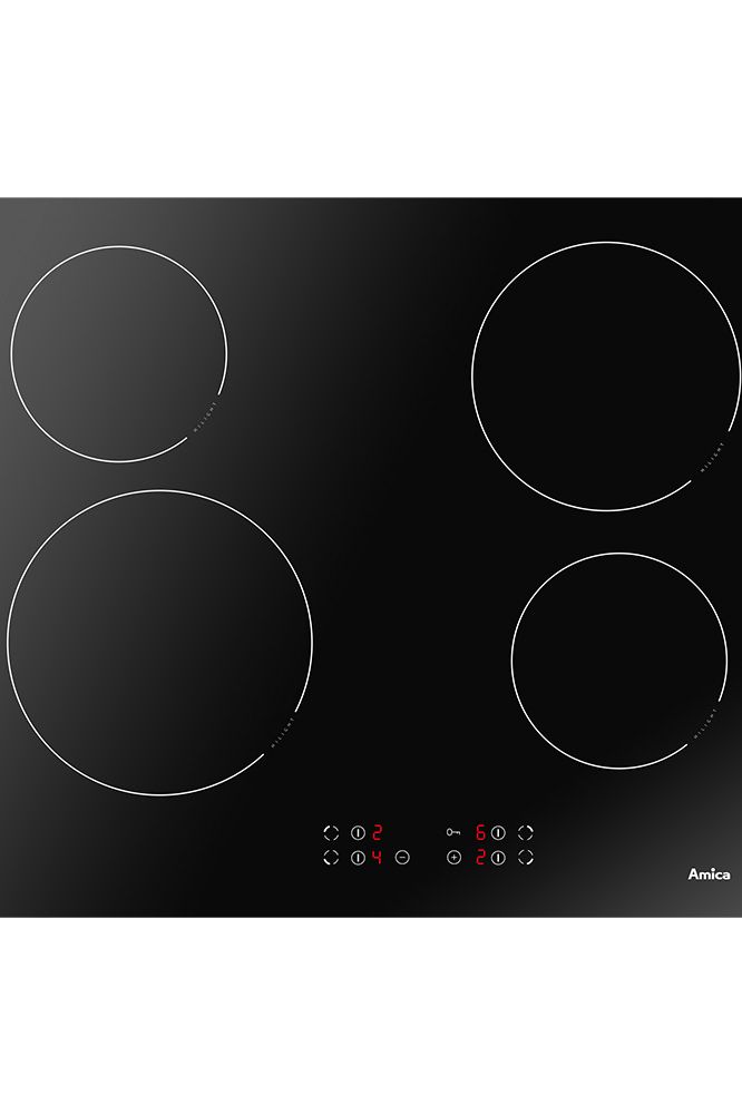 Black ACH6420FR Amica 60cm four zone ceramic hob