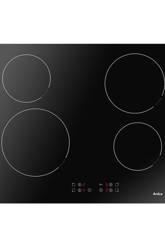 Black ACH6420FR Amica 60cm four zone ceramic hob