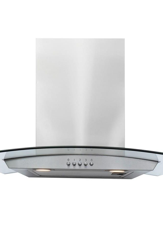 Light Gray AEC60SS Amica 60cm curved glass extractor