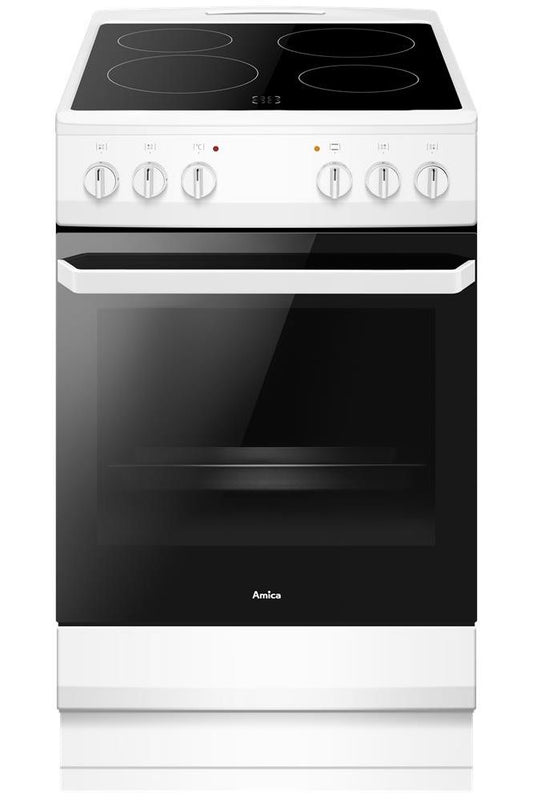 Dark Slate Gray AFC1530WH Amica 50cm freestanding cooker single cavity