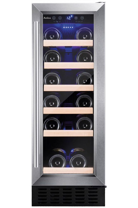 Light Gray AWC300SS Amica Freestanding slimline wine cooler