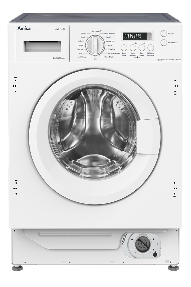 Lavender AWT714S 7kg 1400 spin integrated washing machine