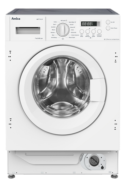 Lavender AWT714S 7kg 1400 spin integrated washing machine