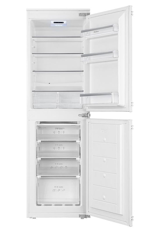 Light Gray BK2963 Amica 54cm integrated 50/50 fridge freezer