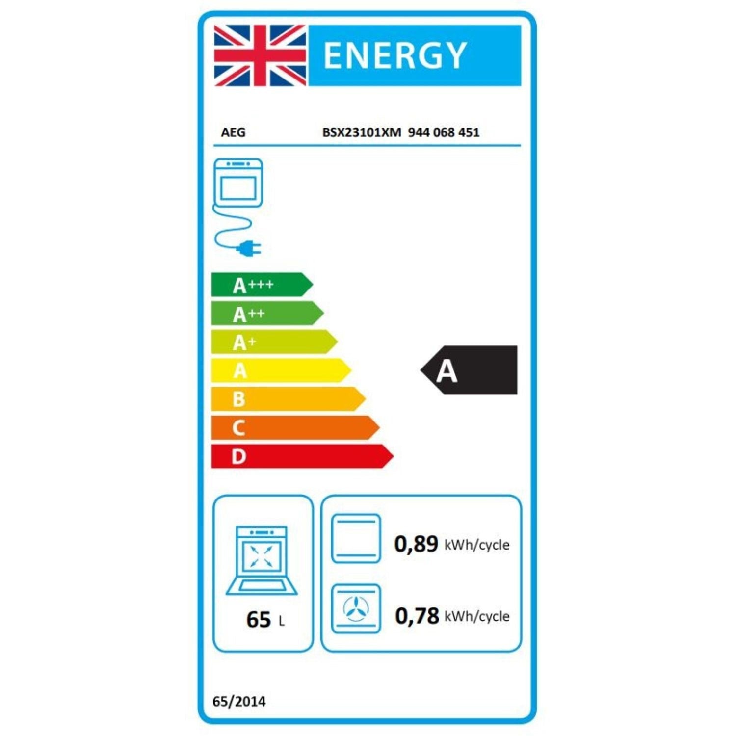 Lavender AEG 6000 Series BSX23101XM SurroundCook Electric Single Oven - Stainless Steel