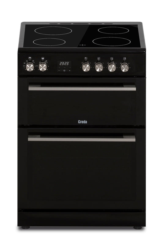 Black Creda C60CDOBL Black 60cm Ceramic Double