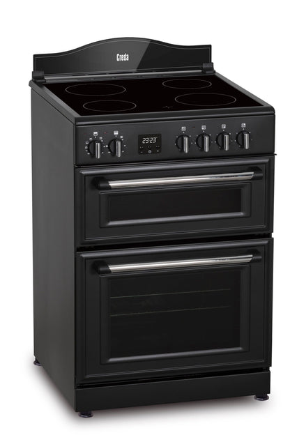 Dark Slate Gray Creda C60CMRA Mini Range Anthracite 60cm Ceramic Double