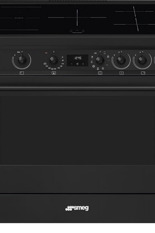 Black SMEG Symphony Range Cooker, 900 mm