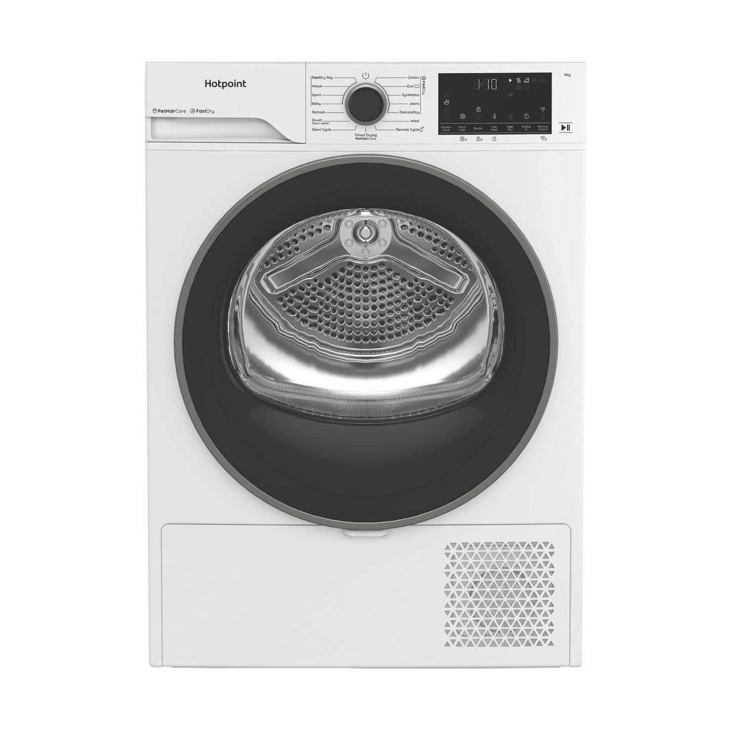 Dark Slate Gray Hotpoint FabricCare 9kg Heat Pump Tumble Dryer - White