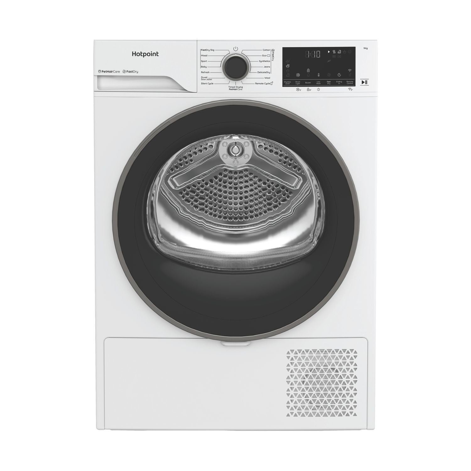 Lavender Hotpoint FabricCare 9kg Heat Pump Tumble Dryer - White