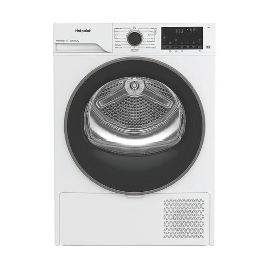 Lavender Hotpoint FabricCare 9kg Heat Pump Tumble Dryer - White