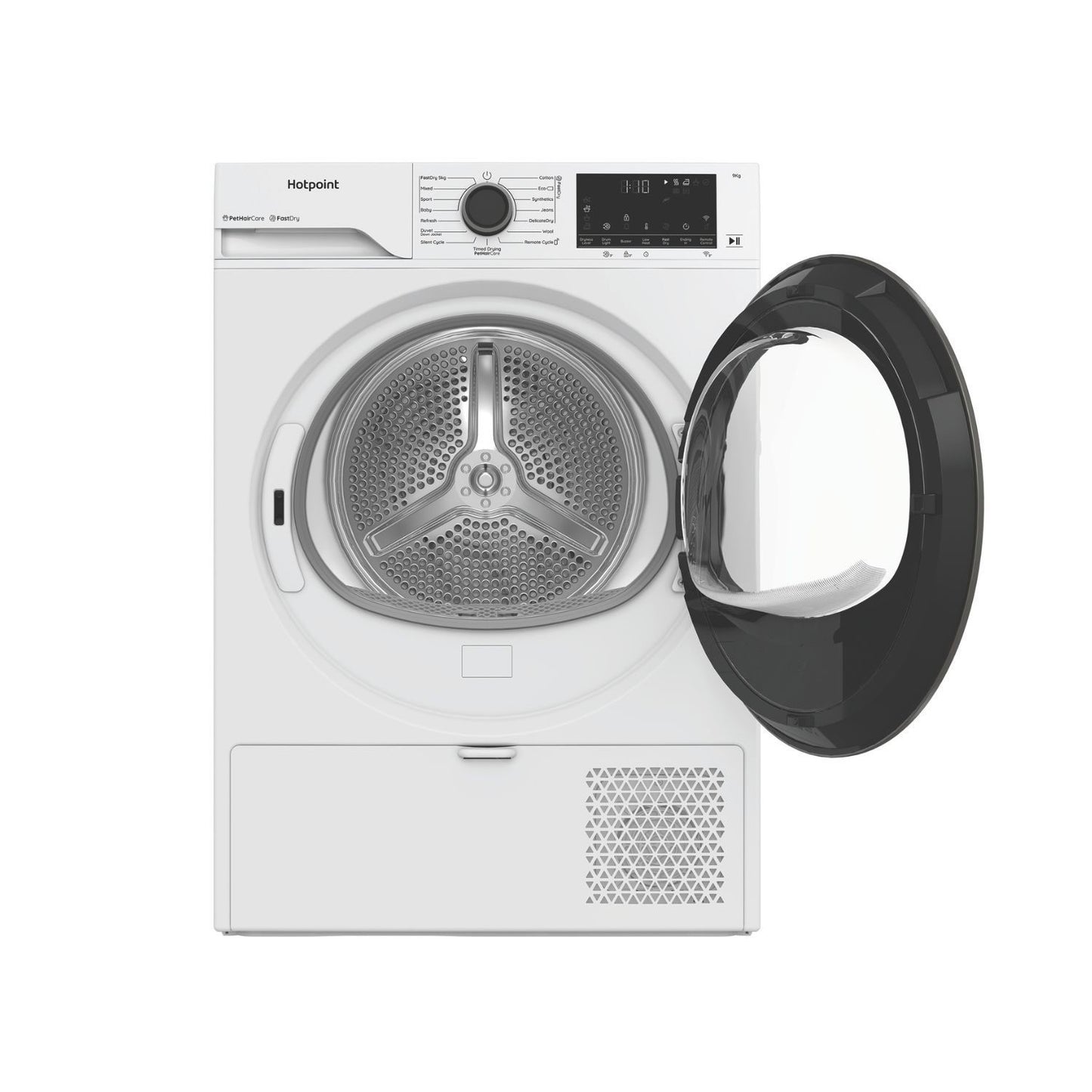 Lavender Hotpoint FabricCare 9kg Heat Pump Tumble Dryer - White