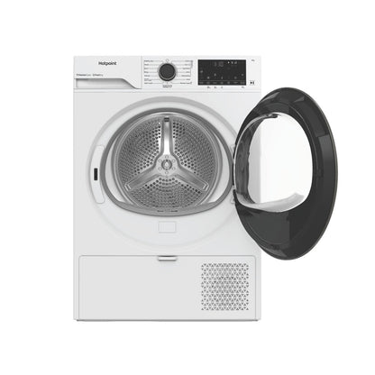 Lavender Hotpoint FabricCare 9kg Heat Pump Tumble Dryer - White