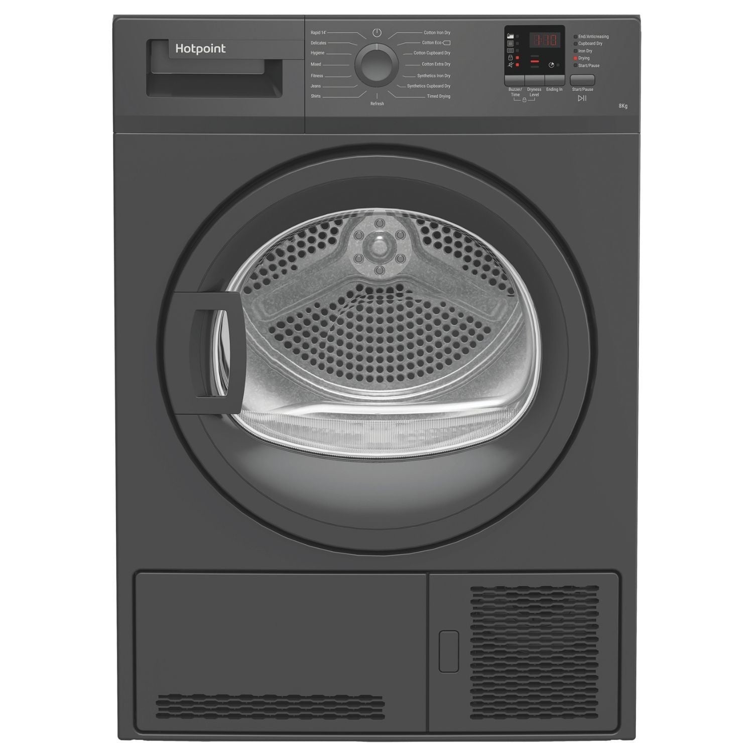 Dark Slate Gray Hotpoint 8kg Condenser Tumble Dryer - Graphite