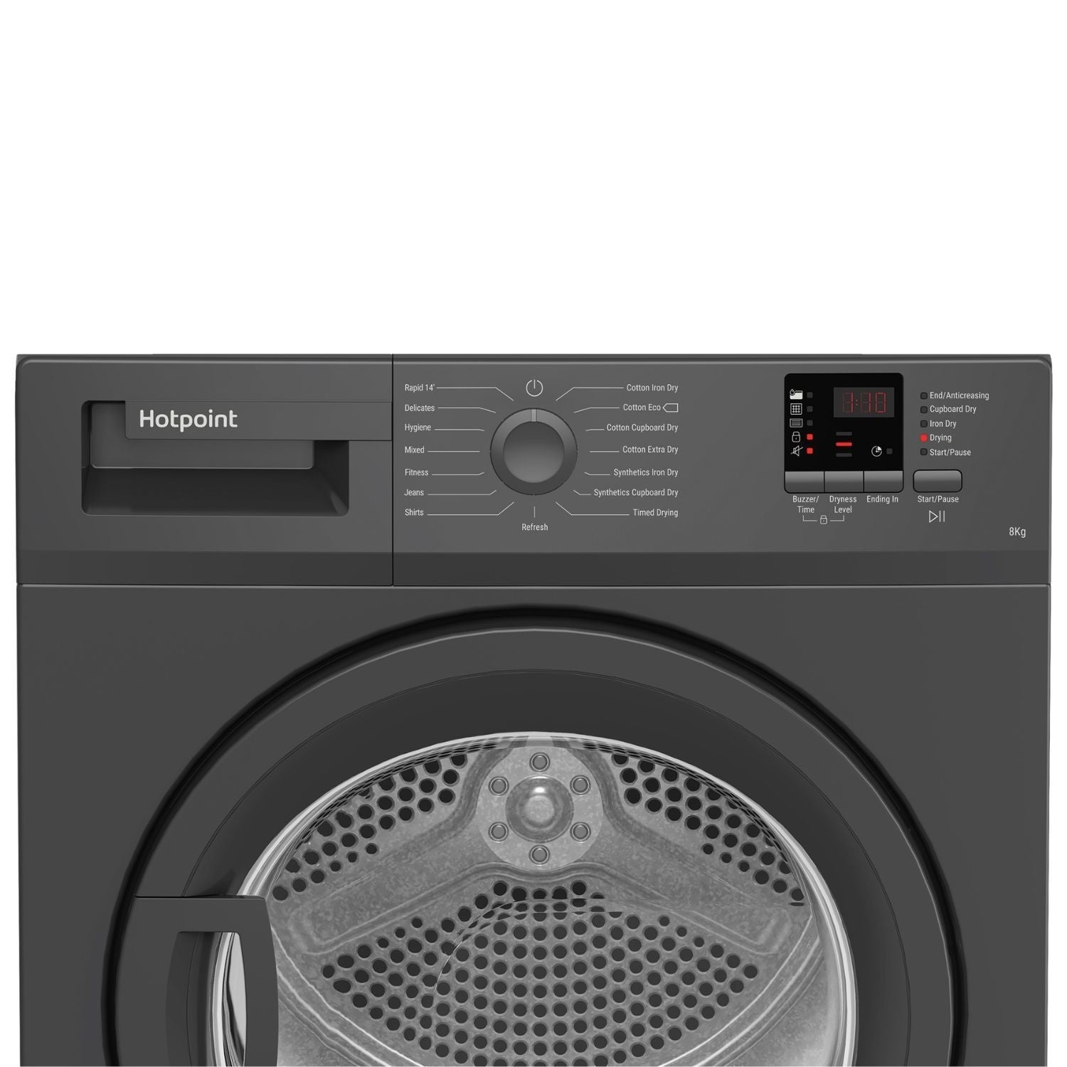 Dark Slate Gray Hotpoint 8kg Condenser Tumble Dryer - Graphite