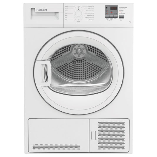 Lavender Hotpoint 9kg Condenser Tumble Dryer - Sensor Dry - White