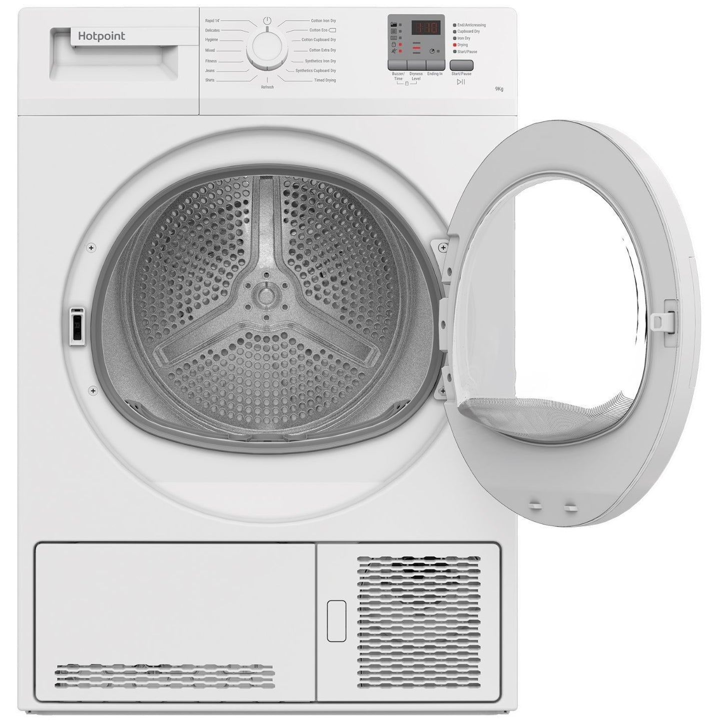 Lavender Hotpoint 9kg Condenser Tumble Dryer - Sensor Dry - White