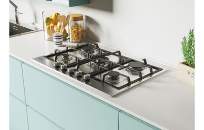 Candy CHG74WX 75cm Gas Hob – Stainless Steel - Core Appliances