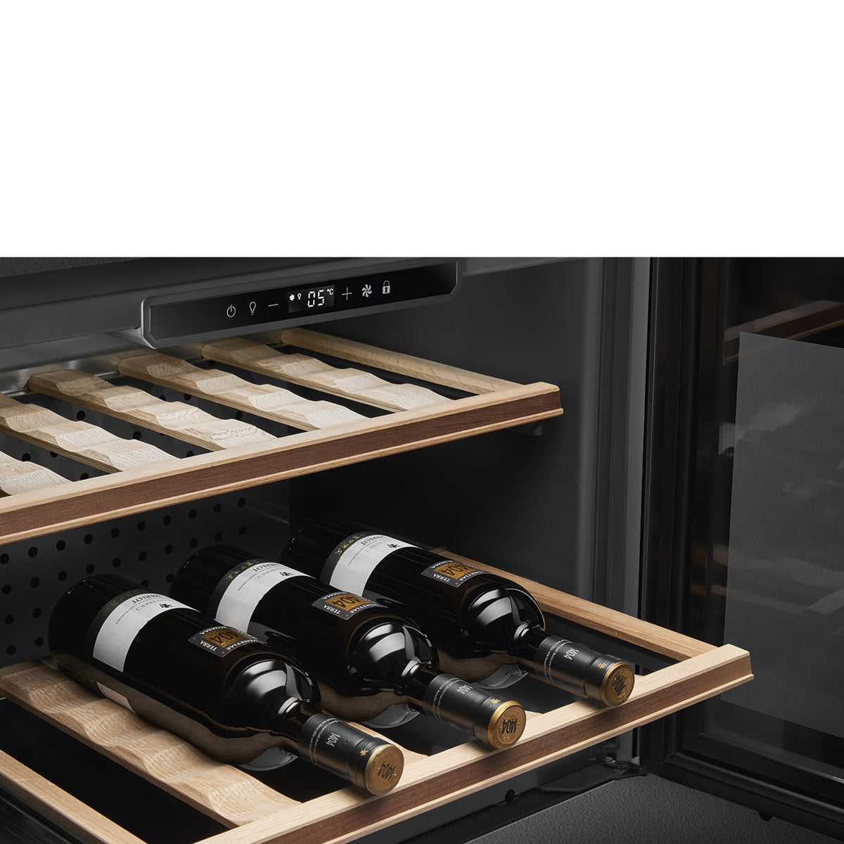 Smeg Linea 45cm Compact Built-In Wine Cooler - Neptune Grey - Core Appliances
