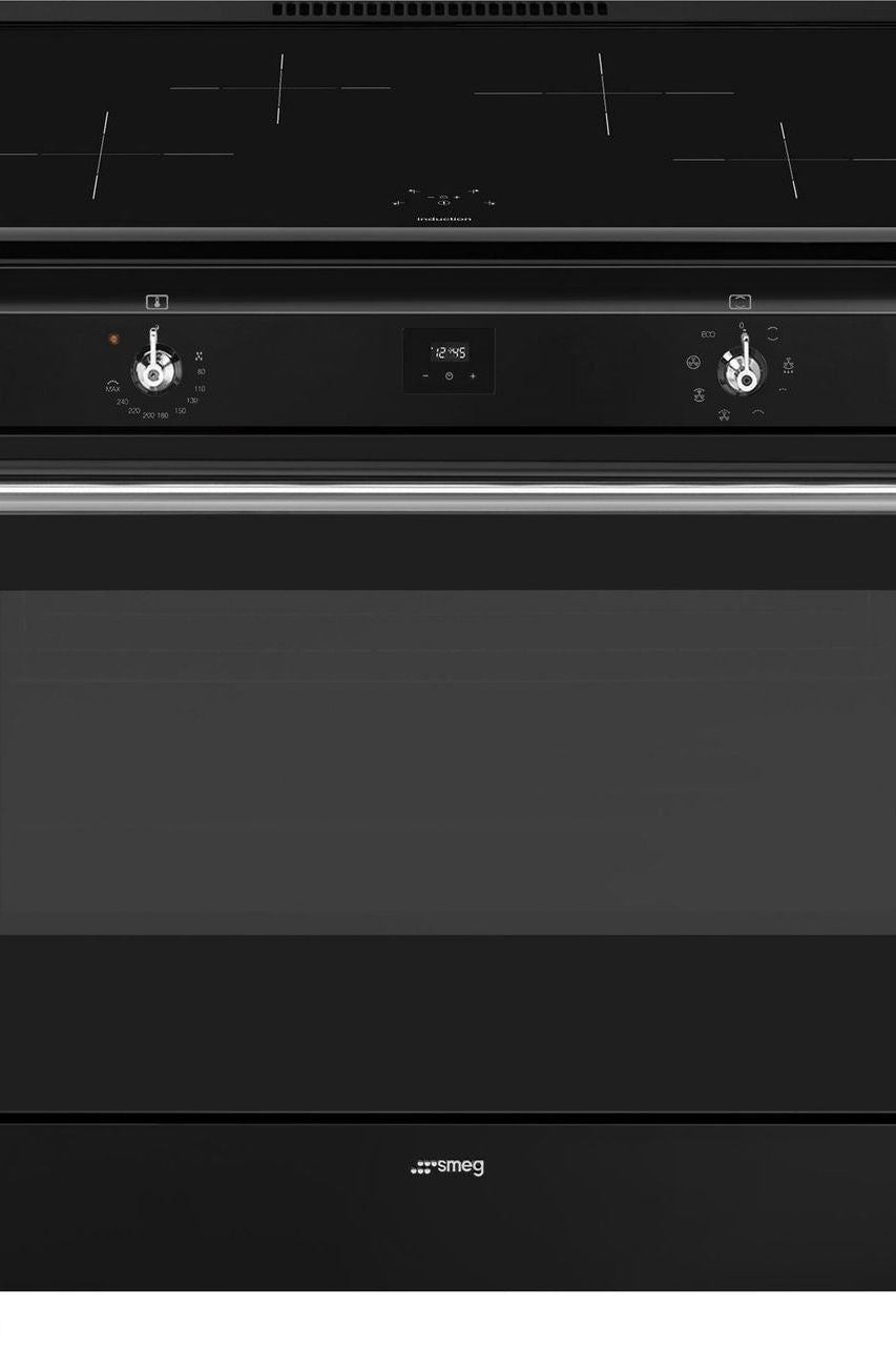 Black Smeg Concert Range Cooker, 900 mm