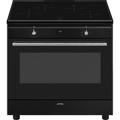 Smeg Portofino 90cm Induction Range Cooker - Matt Black