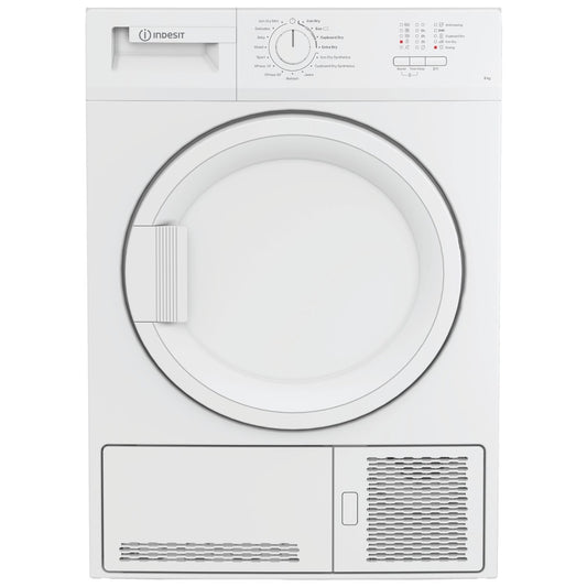 Lavender Indesit 8kg Condenser Tumble Dryer - White