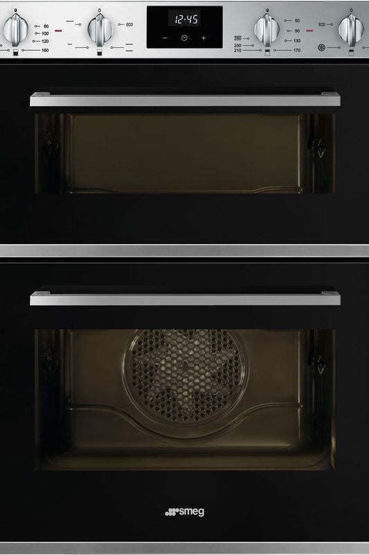 Black SMEG Cucina Multifunction, Built Under Double Oven