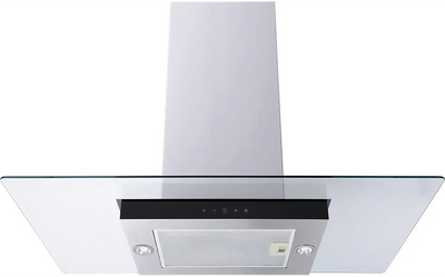 CDA 90cm Flat Glass Island Extractor - Stainless Steel