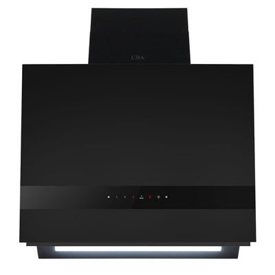 CDA 60cm Angled Chimney Extractor Hood - Matt Black