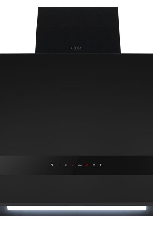 Black ENT60MB 60cm Angled Chimney Hood