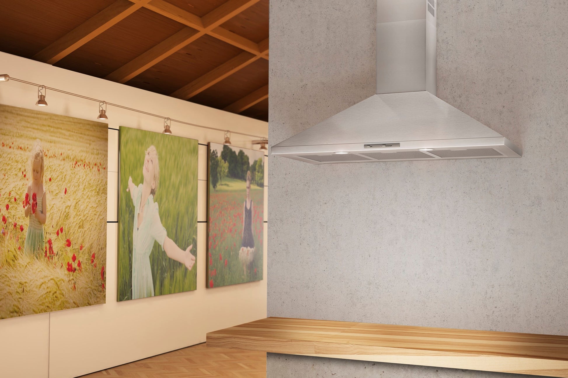 Rosy Brown Airforce F0 D2 60cm Wall Mounted Cooker Hood with Slider Controls Stainless Steel Finish