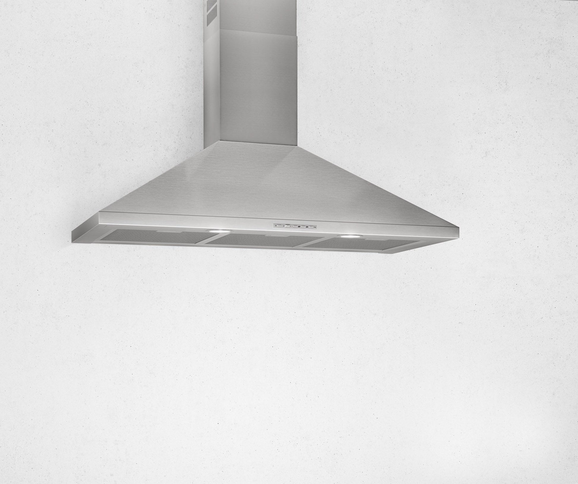 Lavender Airforce F0 S4 90cm Wall Mounted Cooker Hood Button Controls in Stainlass Steel Finish