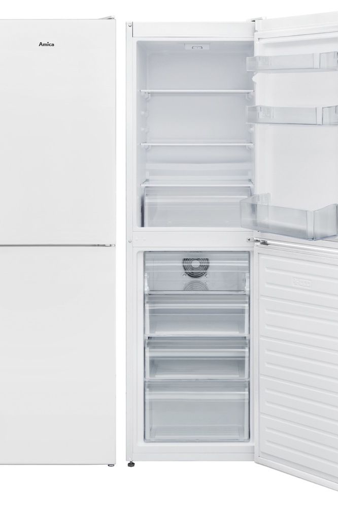 Light Gray FK2623F Amica Freestanding 55cm frost free fridge freezer