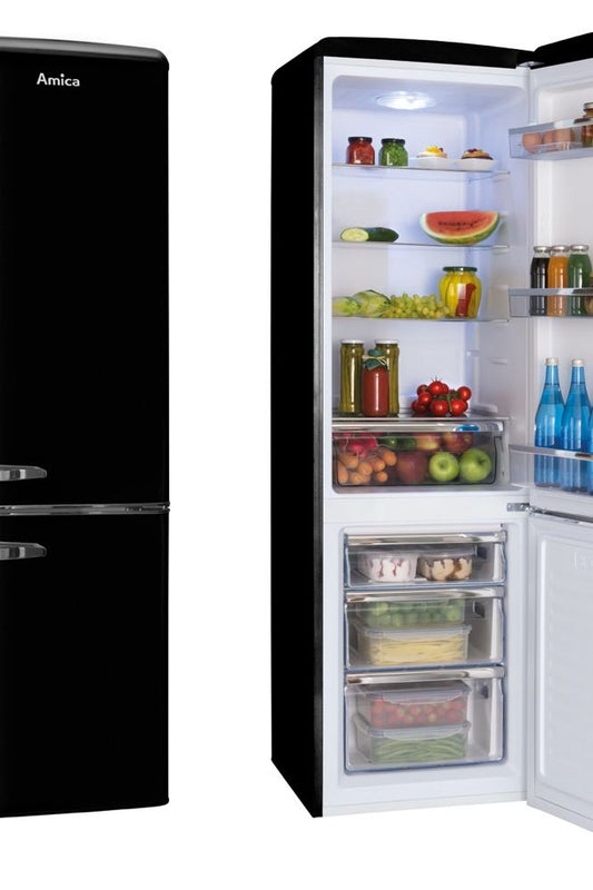 Black FKR29653B 55cm freestanding static 60/40 fridge freezer