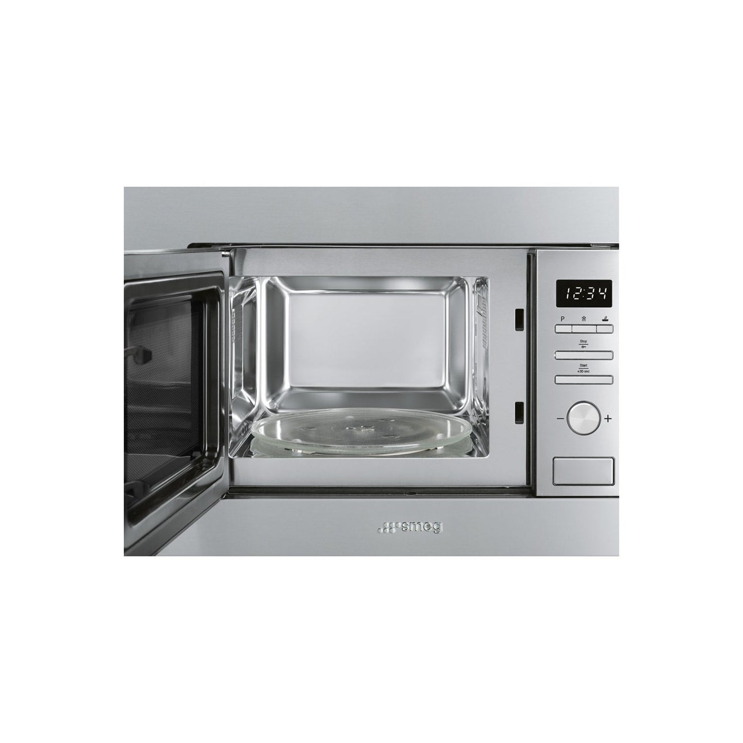 Smeg Classic Built-In Microwave with Grill 17 Litre - Stainless Steel - Core Appliances