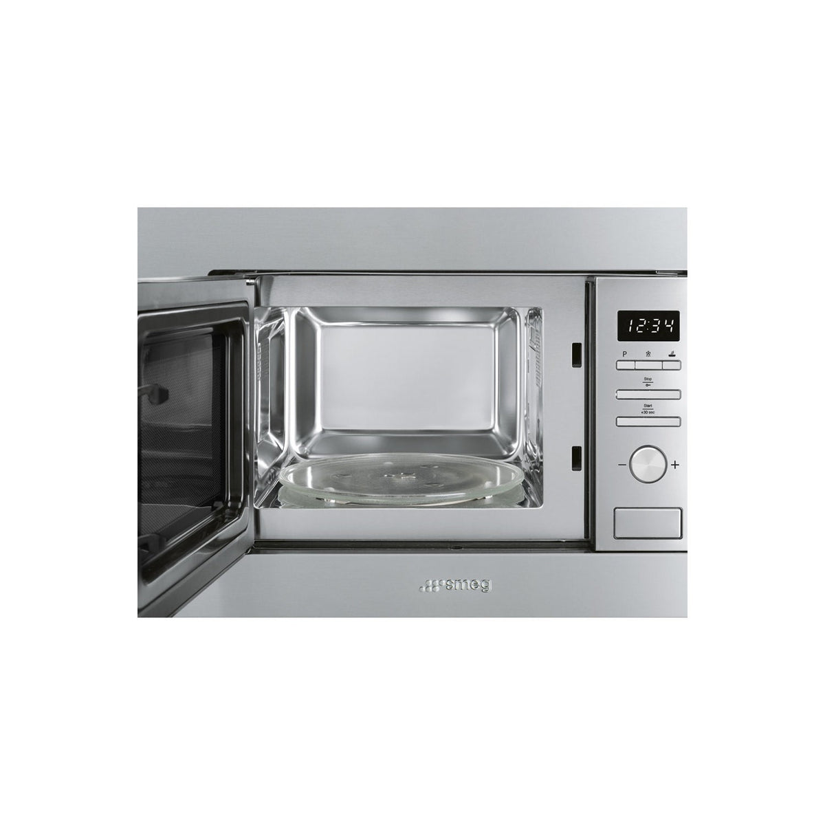 Smeg Classic Built-In Microwave with Grill 17 Litre - Stainless Steel - Core Appliances