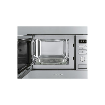 Smeg Classic Built-In Microwave with Grill 17 Litre - Stainless Steel - Core Appliances
